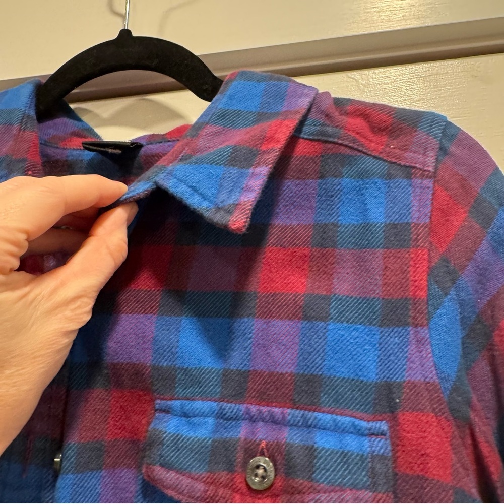 Patagonia Womens Long Sleeved Organic‎ Cotton Fjord Flannel Shirt Outdoor Hiking - Picture 12 of 12